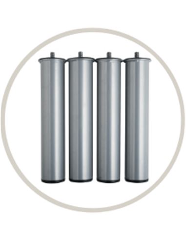 JUEGO DE PATAS -6- METAL GRIS